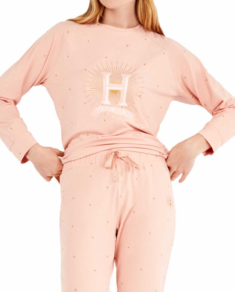 Pijama de Harry Potter em Algodão Rosa-pastel-3