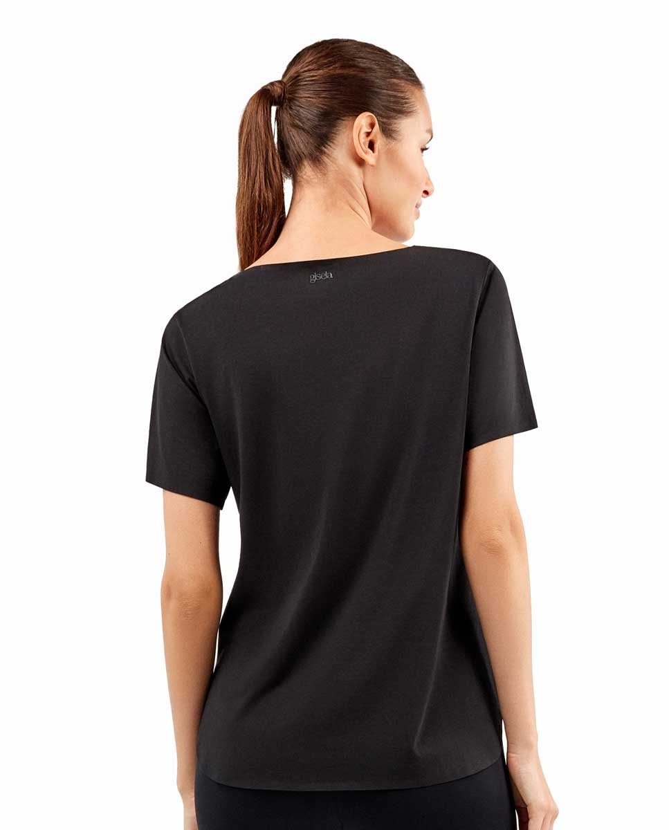 T-shirt Desportiva de Manga Curta Preto-4