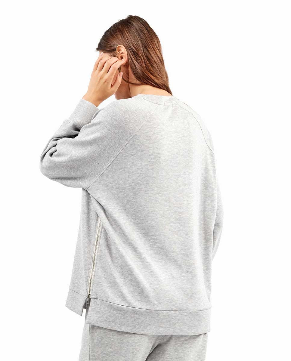 Sweatshirt Double Soft Touch Cinzento-3