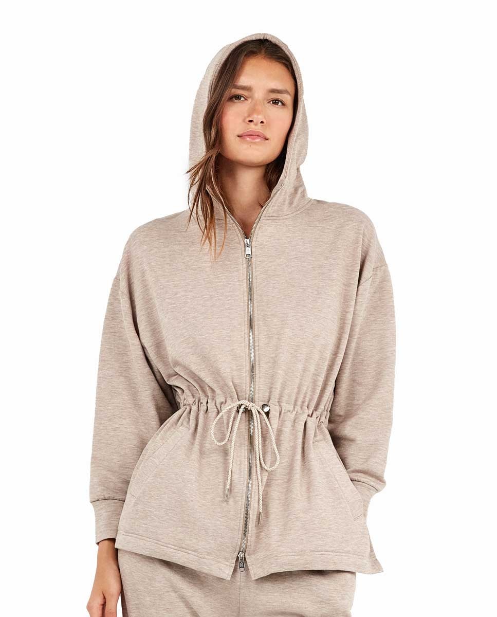 Imagem 0 de Sweatshirt com Capuz Felpada e Fecho Zip Frontal
