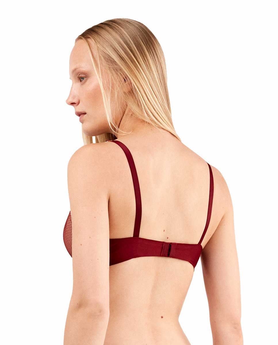 Soutien Bralette Copa Efeito Push Up Vermelho-3