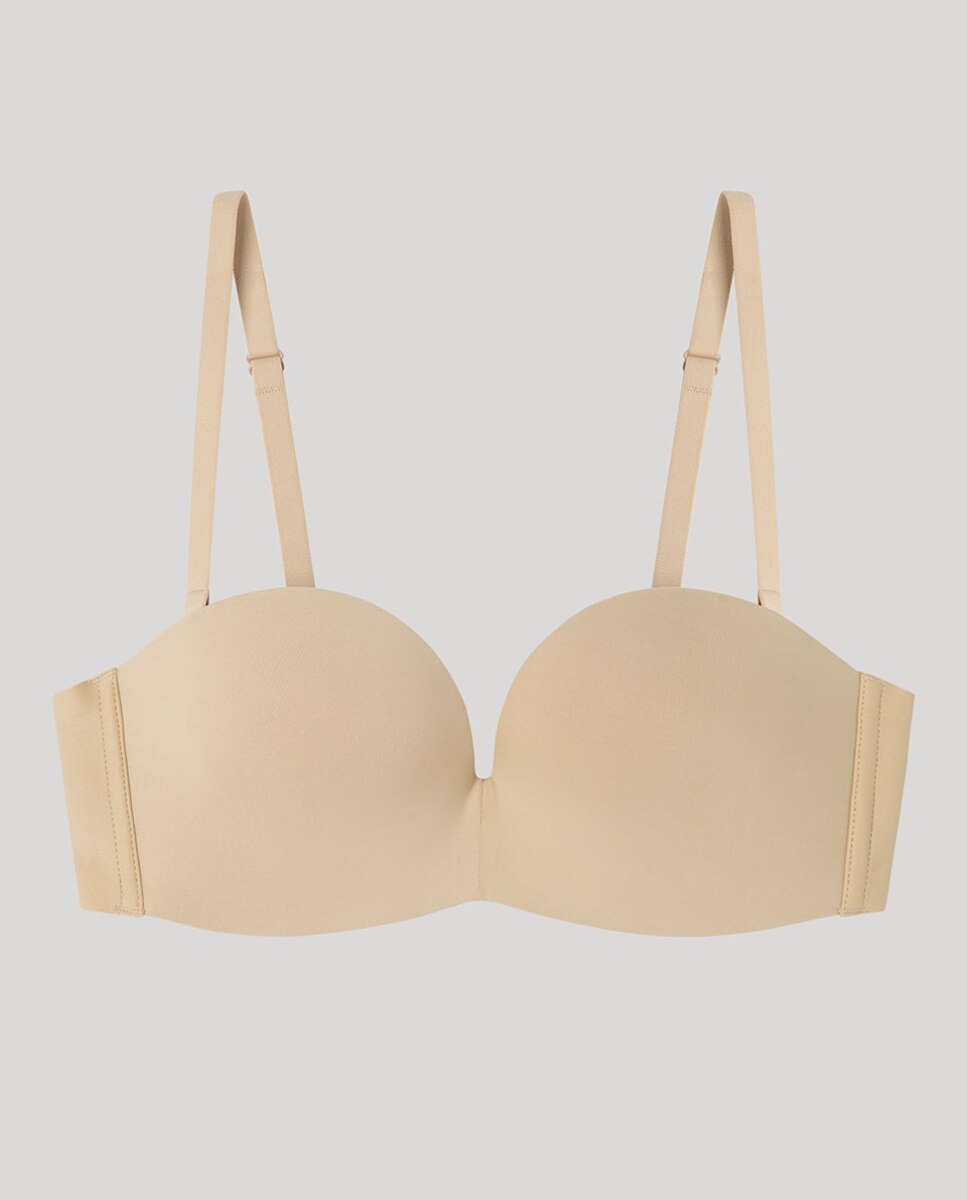 Soutien sem Alças Desmontável com Decote Extremo Pele-5