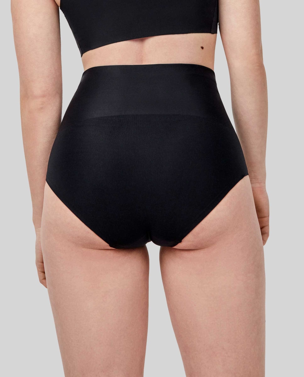 Cueca Alta Moldeadora Efeito Redutor Preto-4