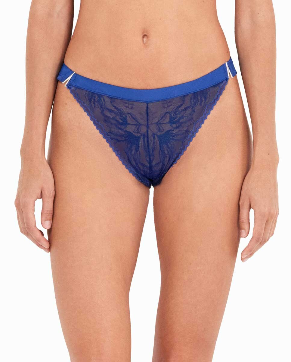 Imagem 0 de Cueca de Renda Azul Klein