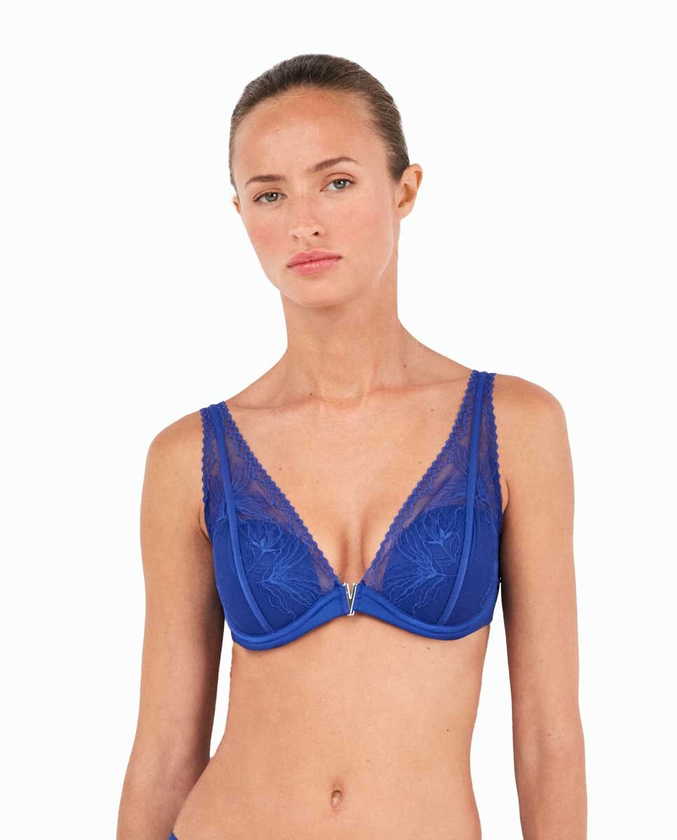 Imagem 0 de Soutien Bralette de Renda em Azul Klein