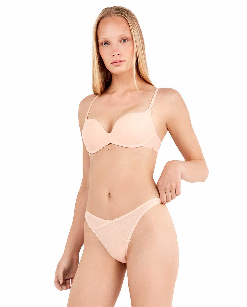 Soutien Push Up sem Aro Rosa-claro-2