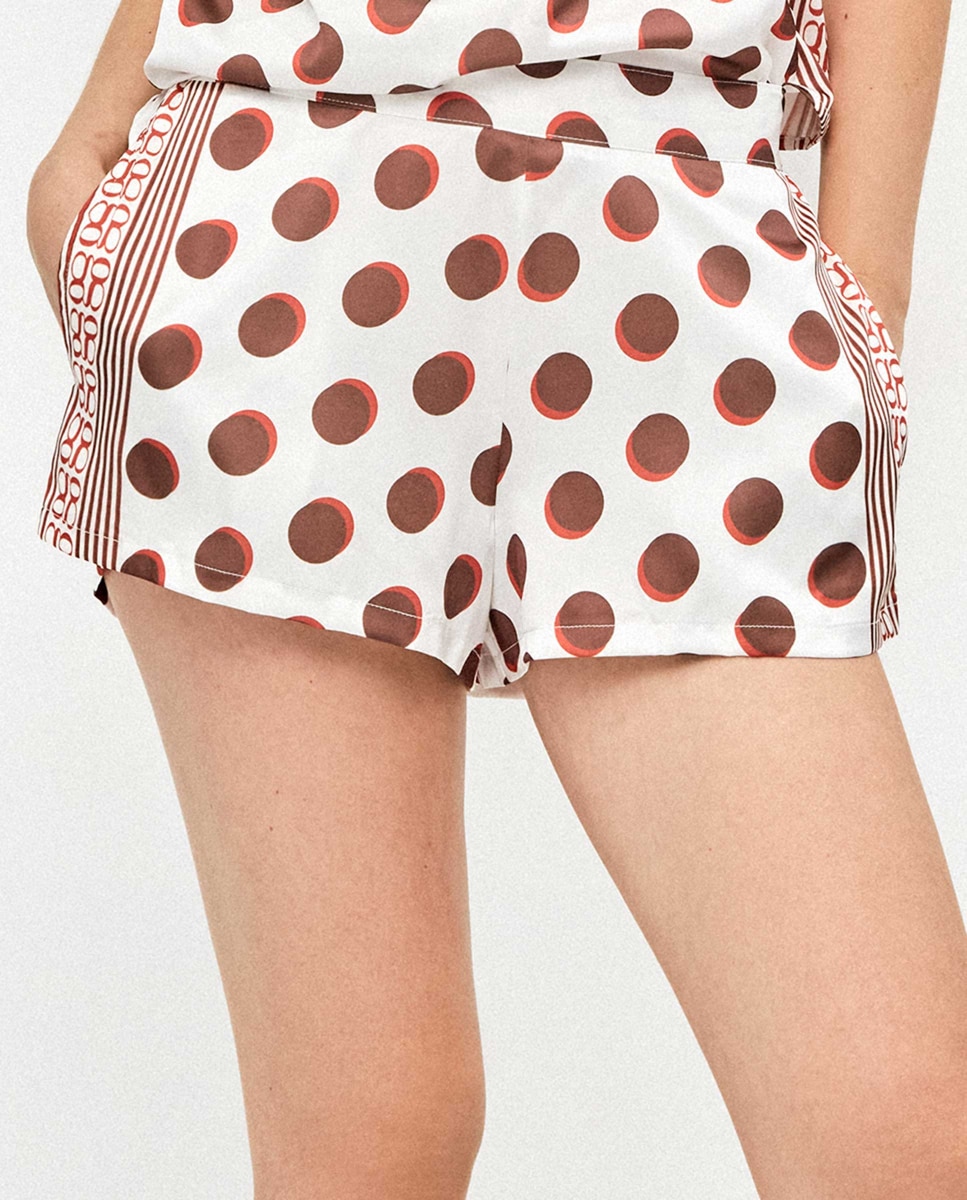 Imagem 0 de Calças de Pijama em Tecido Acetinado Estampado Monogram