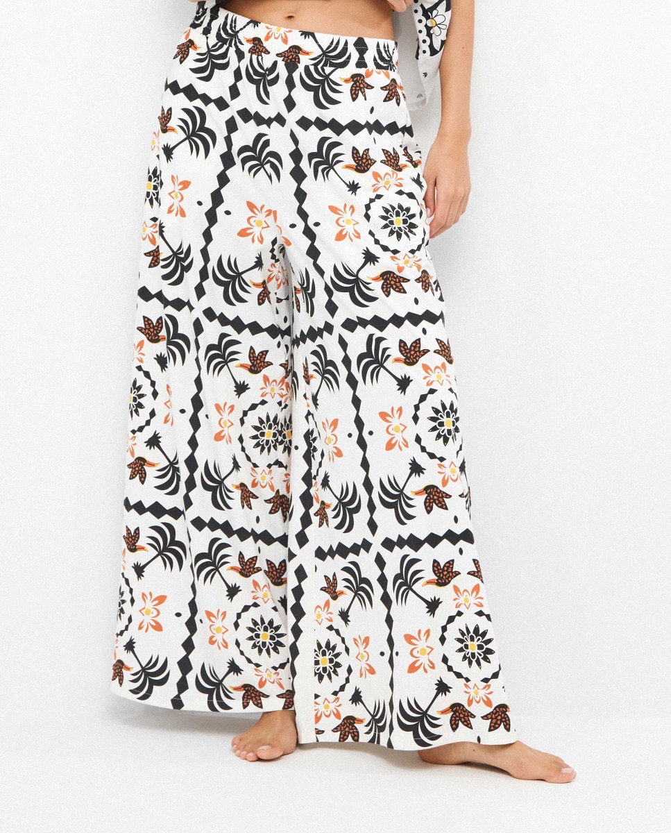 Imagem 0 de Calças Compridas de Pijama em Tecido Estampado