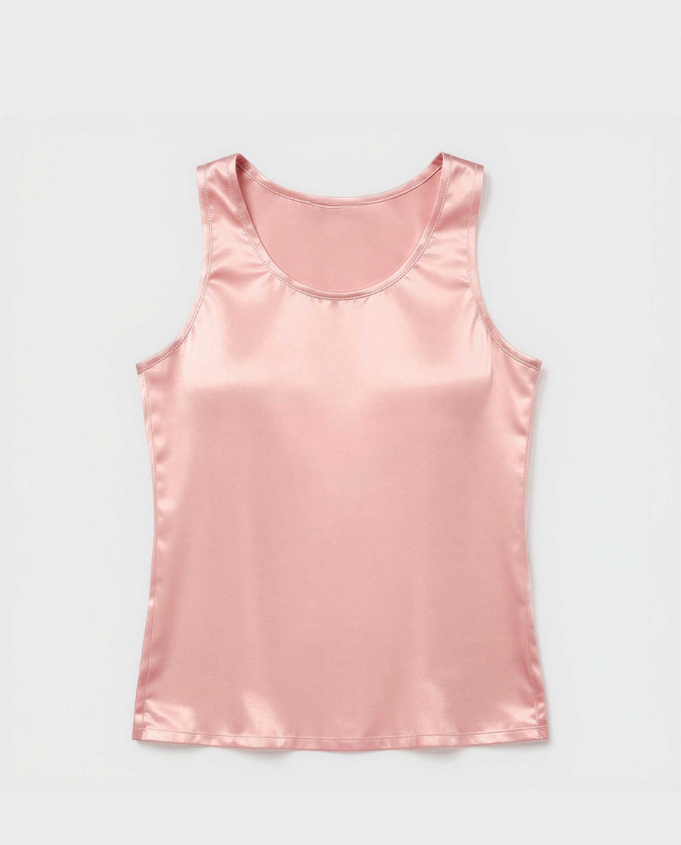 T-shirt de Pijama de Alças Rosa-5