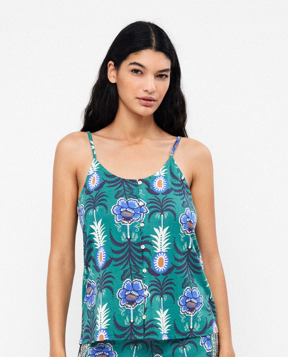 Imagem 0 de T-shirt de Pijama em Tecido Estampado