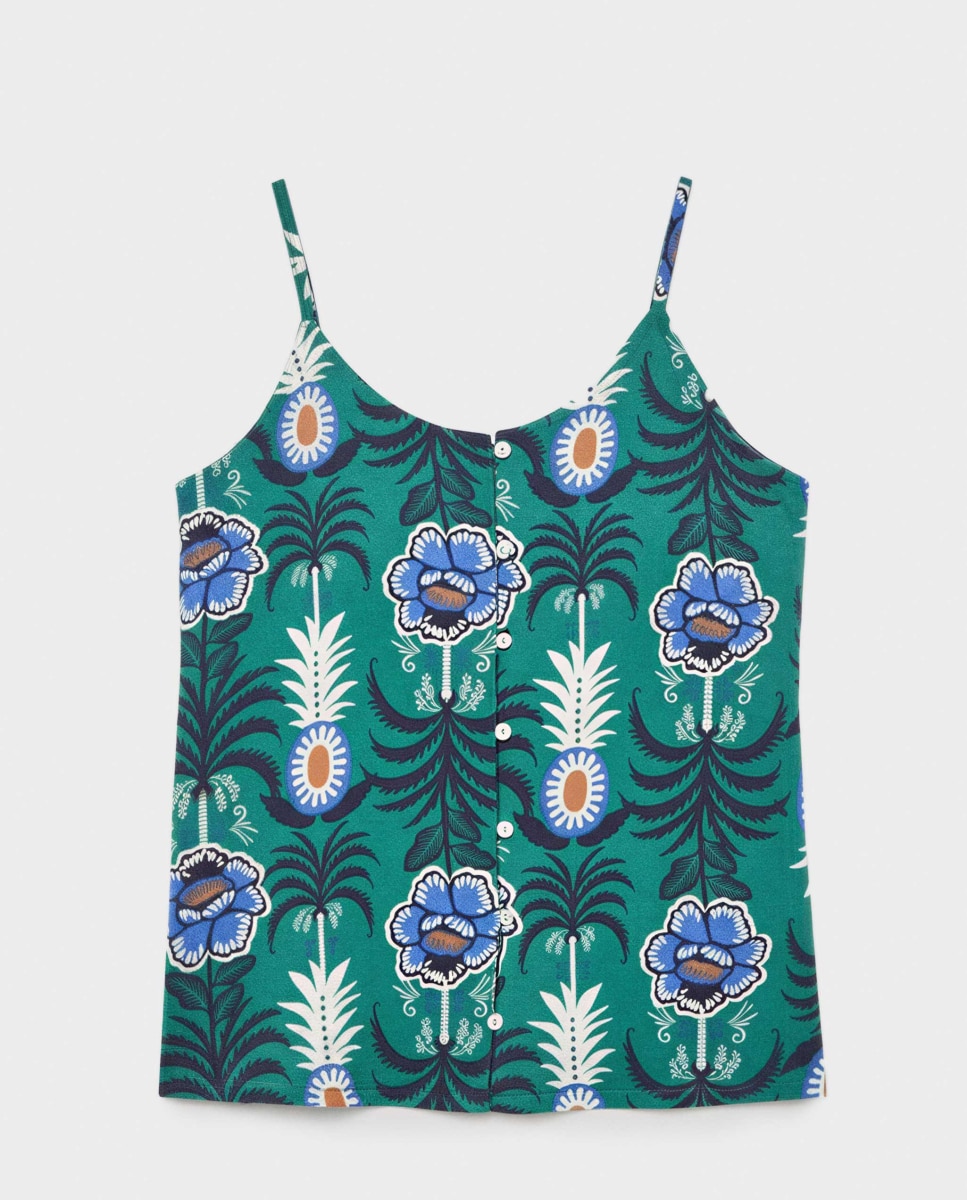 T-shirt de Pijama em Tecido Estampado Multicolor-5