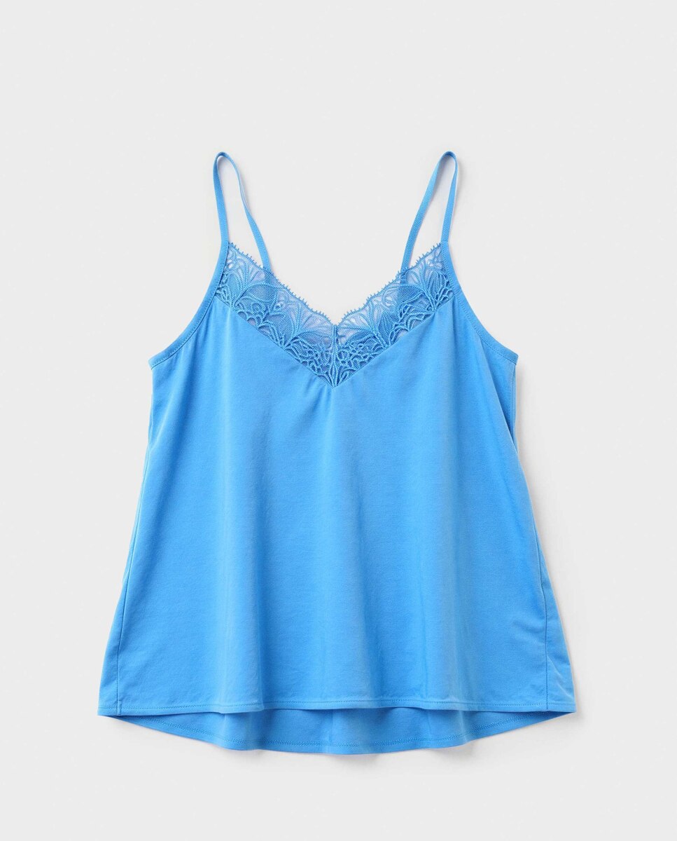 T-shirt de Pijama Lencera Azul-5