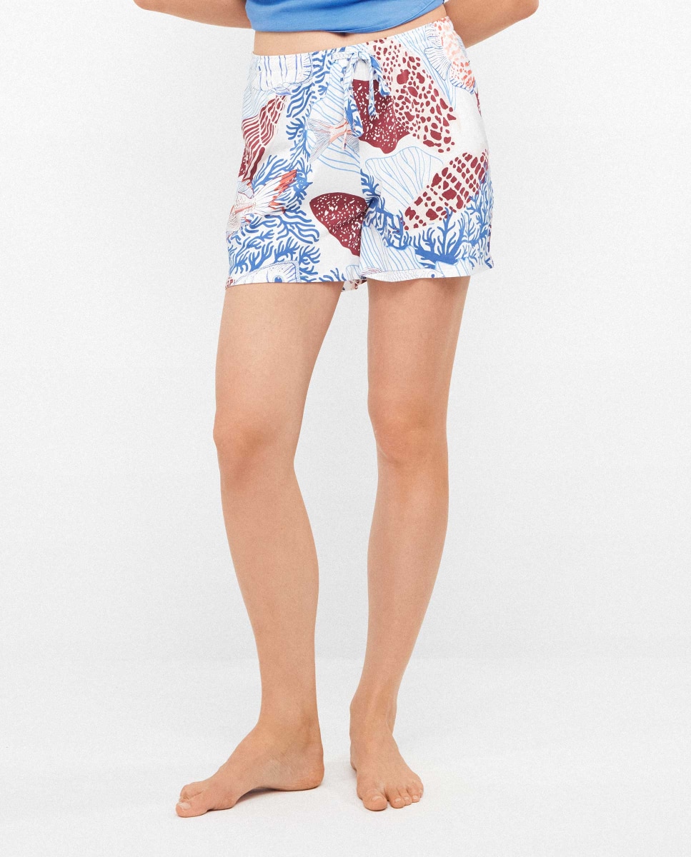 Imagem 0 de Calças Curtas de Pijama em Tecido Estampado