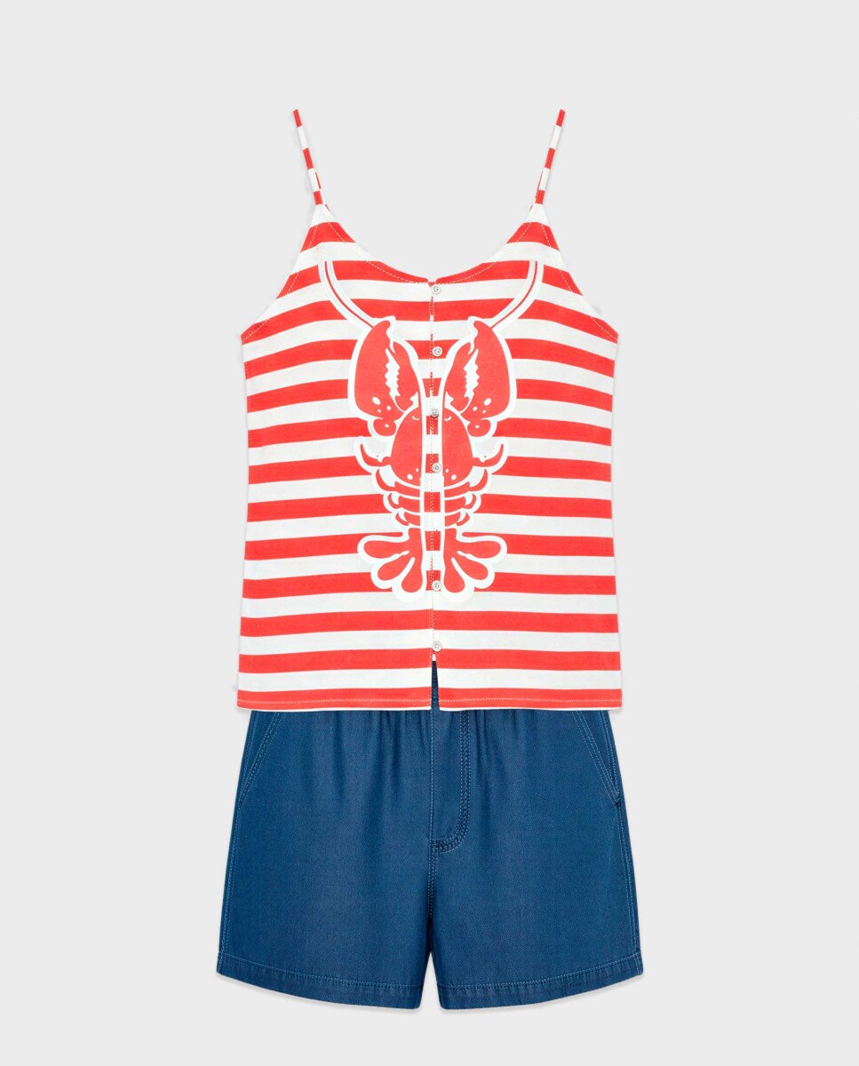 Pijama Curto de Algodão Multicolor-5