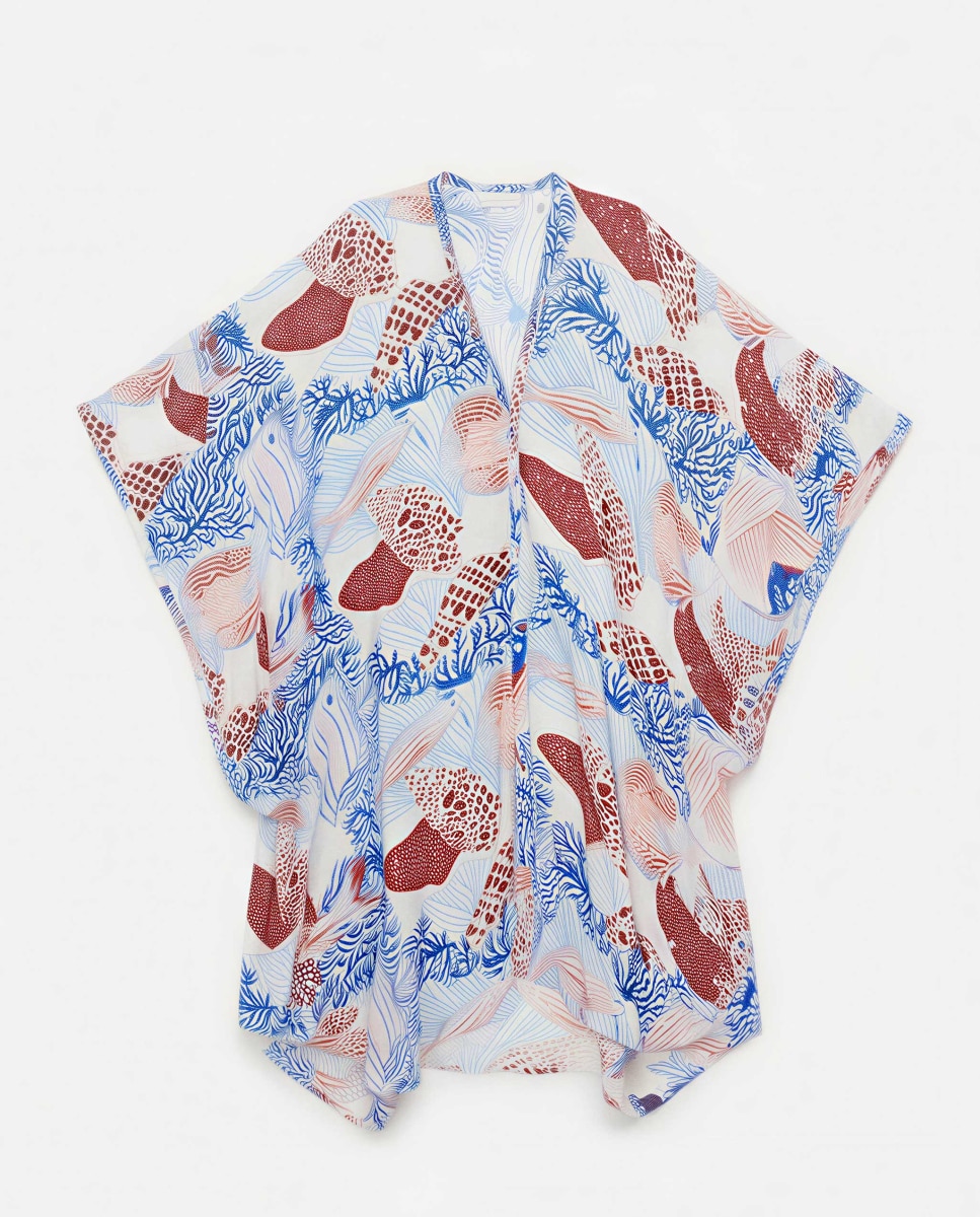 Kaftan em Tecido Estampado Multicolor-5