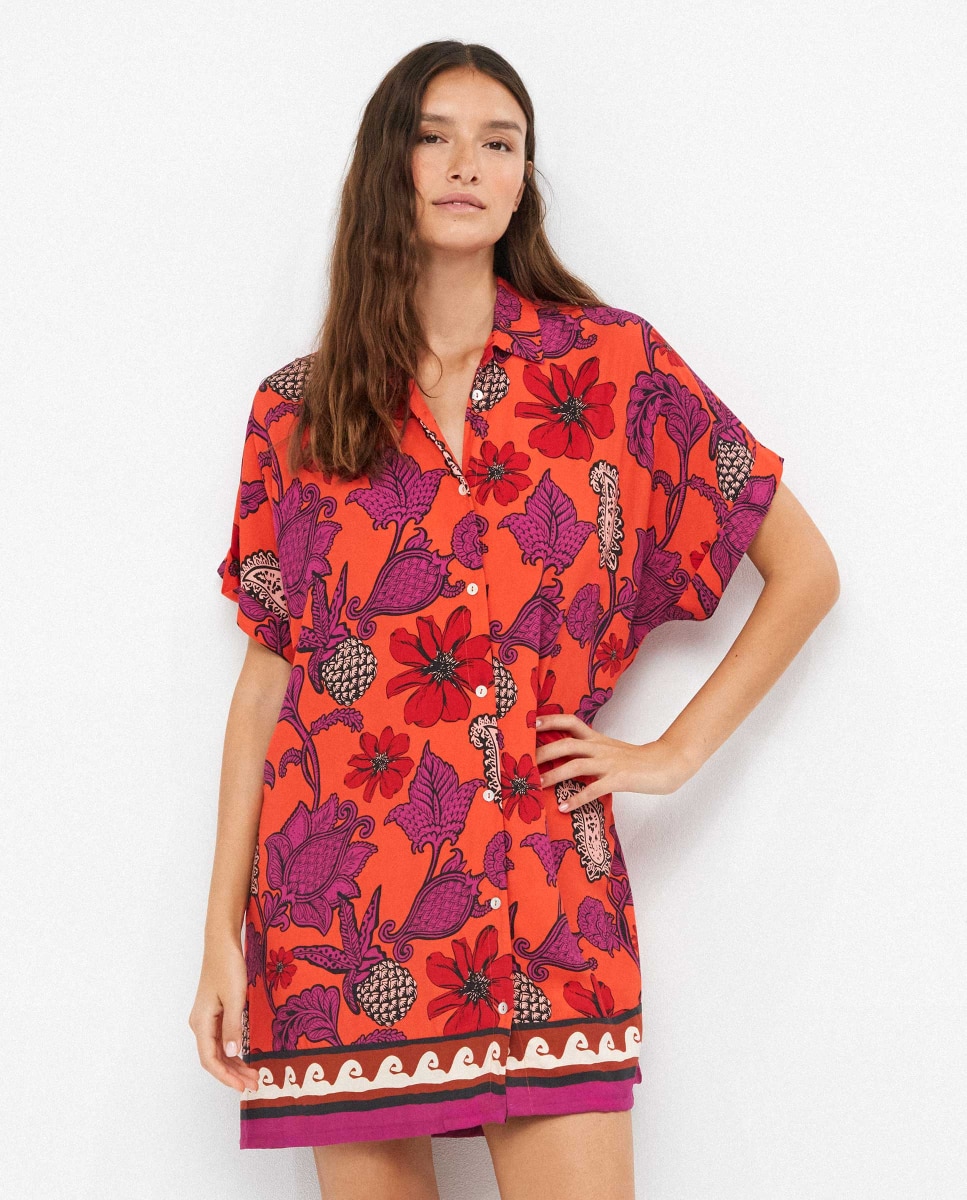 Camisola em Tecido Estampado Multicolor-2