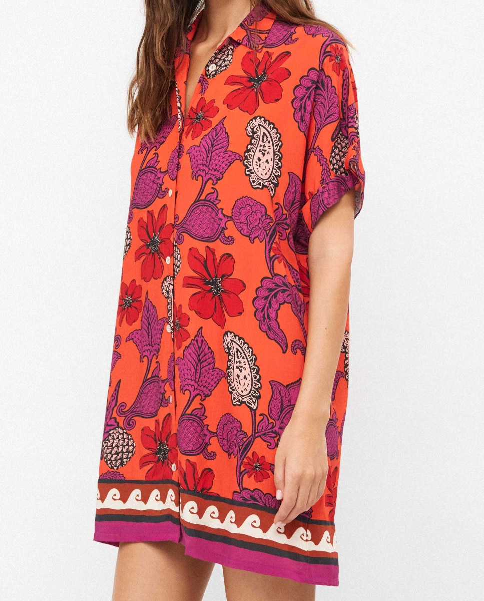 Camisola em Tecido Estampado Multicolor-4