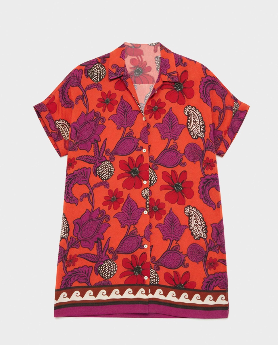 Camisola em Tecido Estampado Multicolor-5