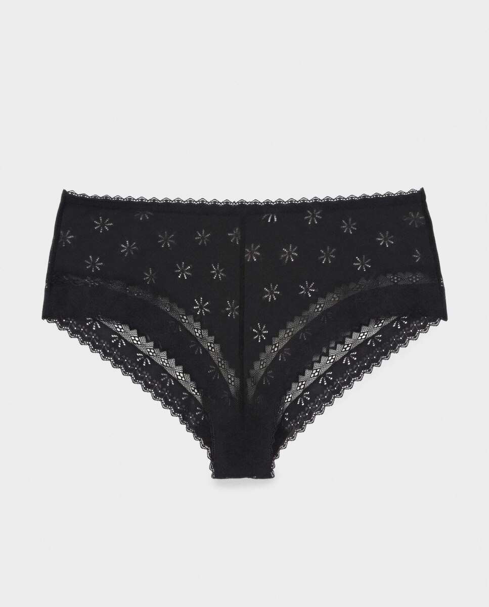 Cueca Tipo Culotte Preto-5