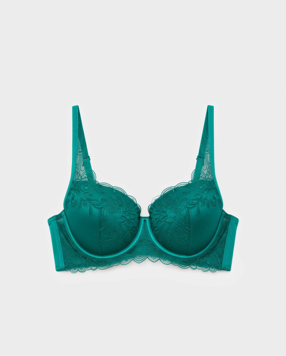 Soutien Capacidade Tipo Bralette com Aro Verde-5