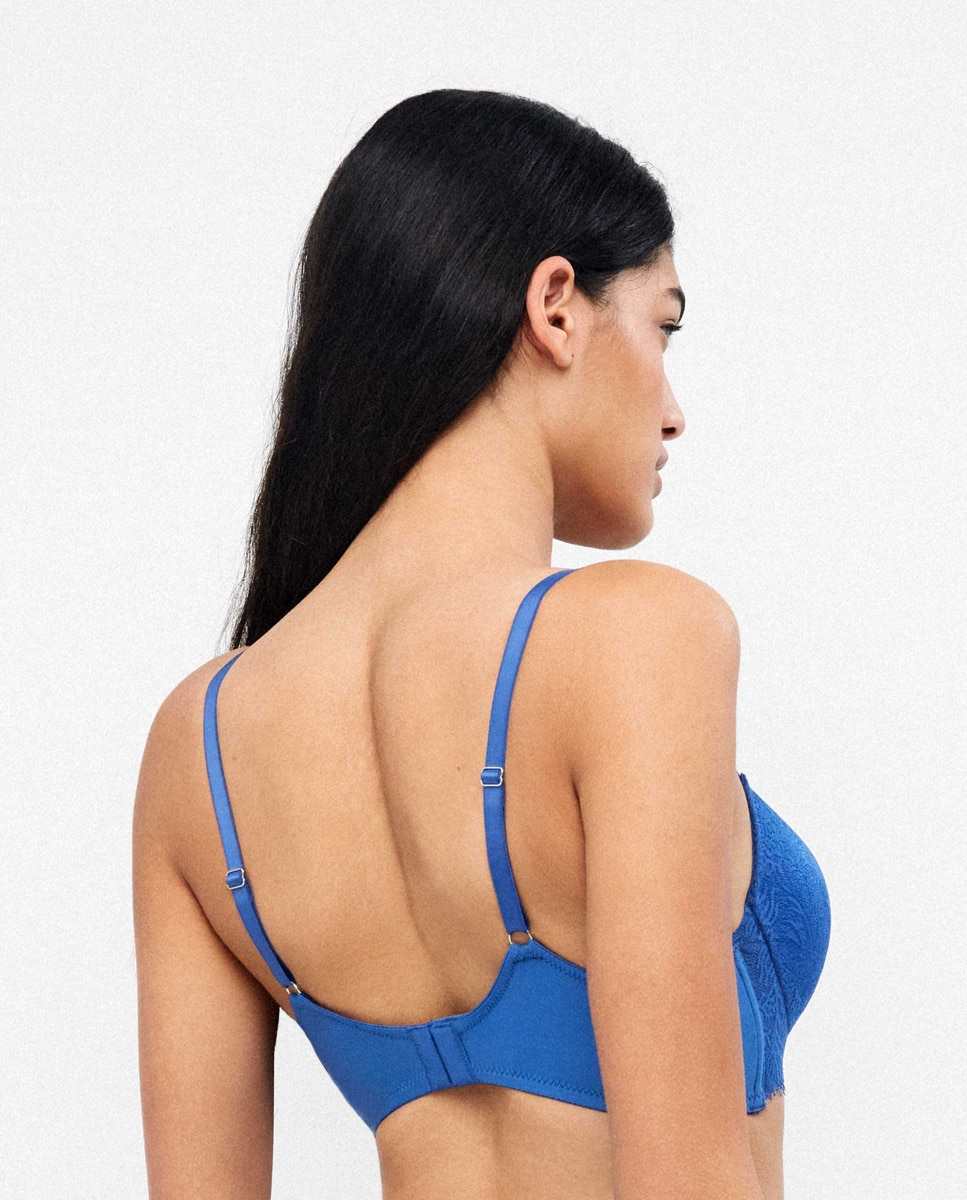 Soutien Capacidade Tipo Bustier Azul-3