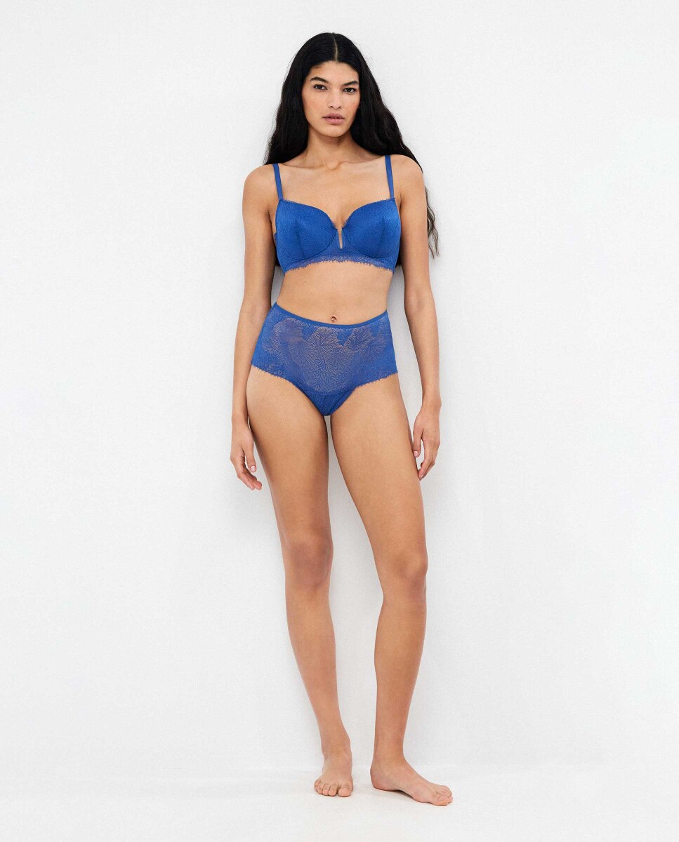 Soutien Capacidade Tipo Bustier Azul-4