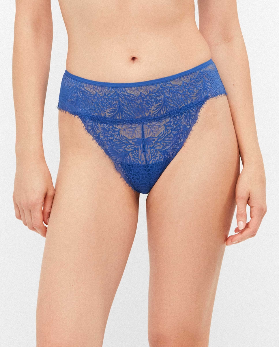 Imagem 0 de Cueca Brasileira com Renda Inspiração Marinha