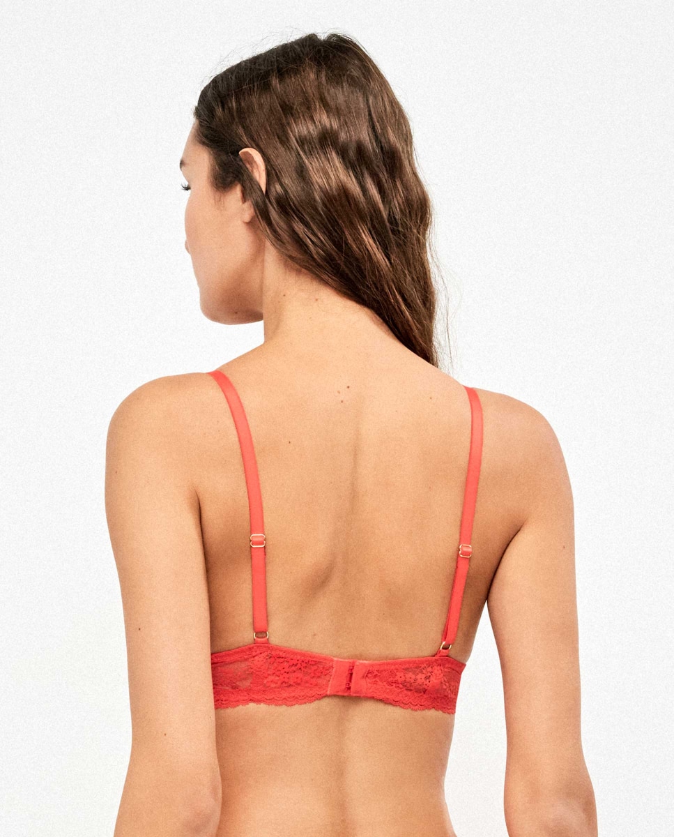 Soutien com Aro em Tecido Renda com Aro Vermelho-telha-3