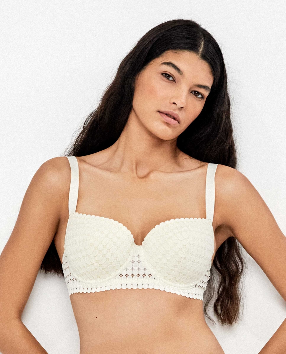 Imagem 0 de Soutien com Aro de Renda Geométrica