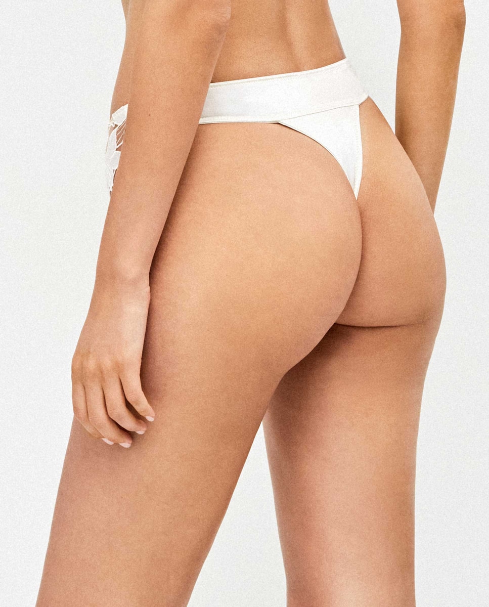 Cueca Tanga Bridal Collection Marfim-3