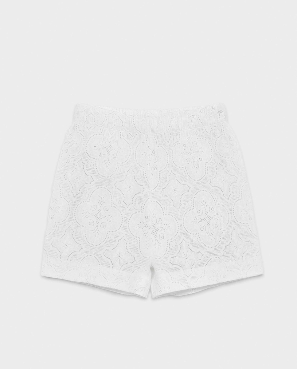 Conjunto Curto em Tecido de Estrutura Branco-5