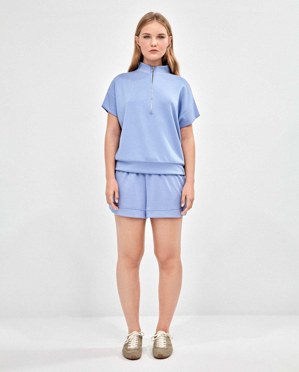 Sweatshirt Desportiva Double Soft Touch Azul-celeste-4