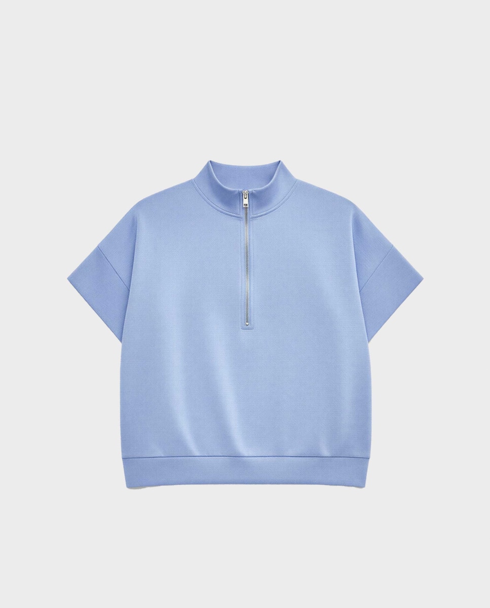 Sweatshirt Desportiva Double Soft Touch Azul-celeste-5