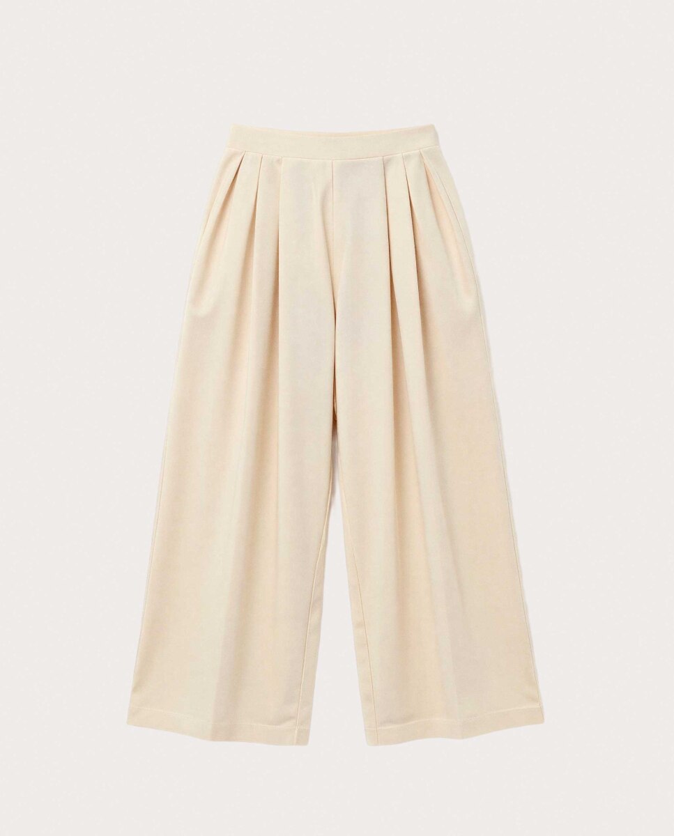 Leggings Desportivas Compridas e Largas Bege-5