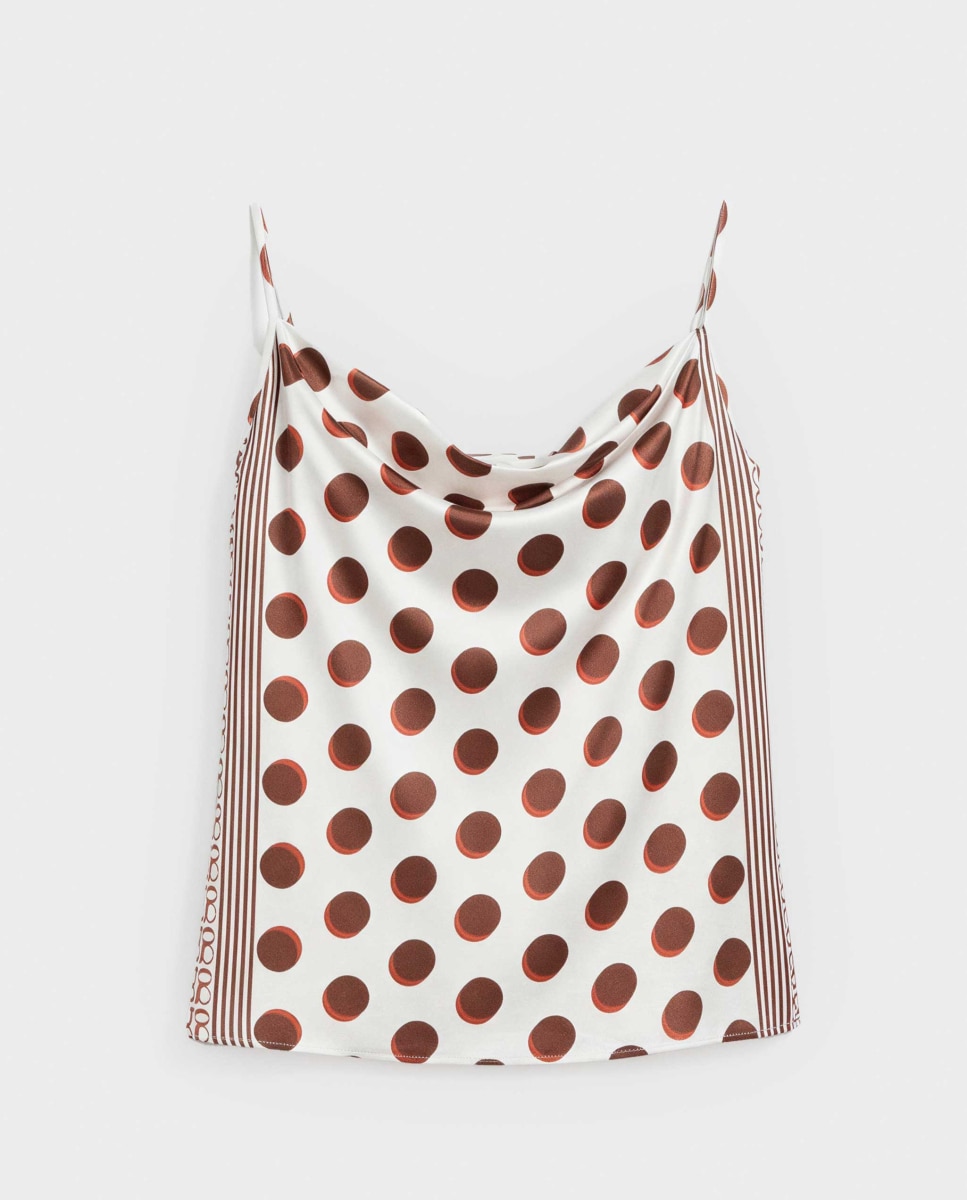 T-shirt de Pijama em Tecido Estampado Acetinado Monogram Multicolor-5