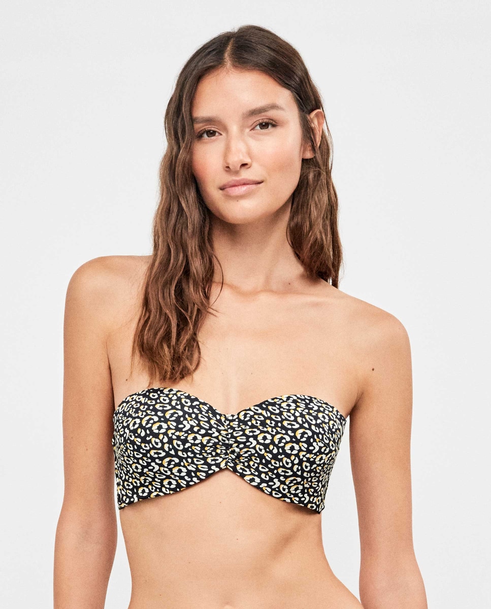 Imagem 0 de Top Biquíni Bandeau com Aro e Espaldilha de Silicone