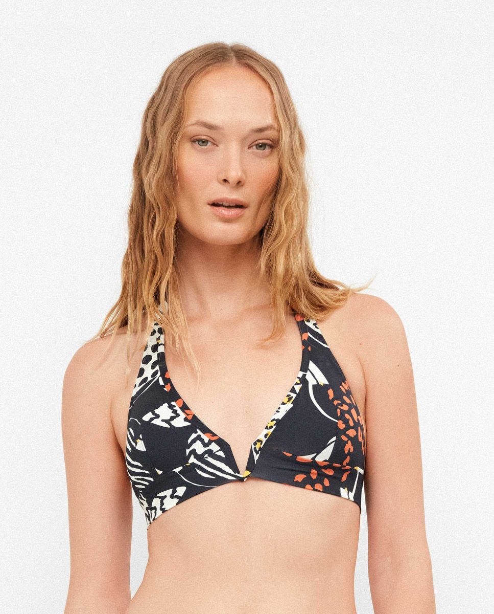 Imagem 0 de Top de Biquíni Halter Tecido Estampado