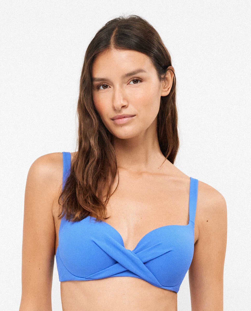 Imagem 0 de Top Biquíni com Aro e Foam em Tecido de Quadrille