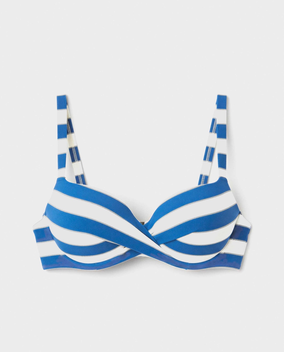 Top Biquíni Capacidade com Aro e Foam Azul-5