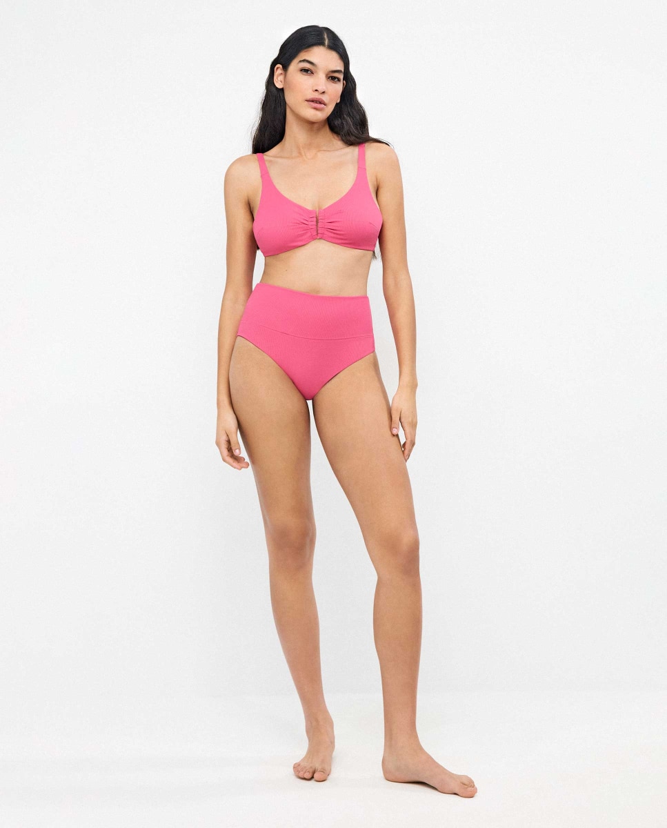 Top Biquíni Capacidade com Aro e sem Foam Rosa-4