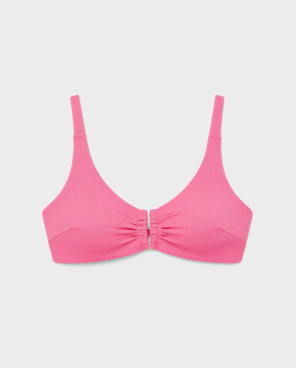 Top Biquíni Capacidade com Aro e sem Foam Rosa-5