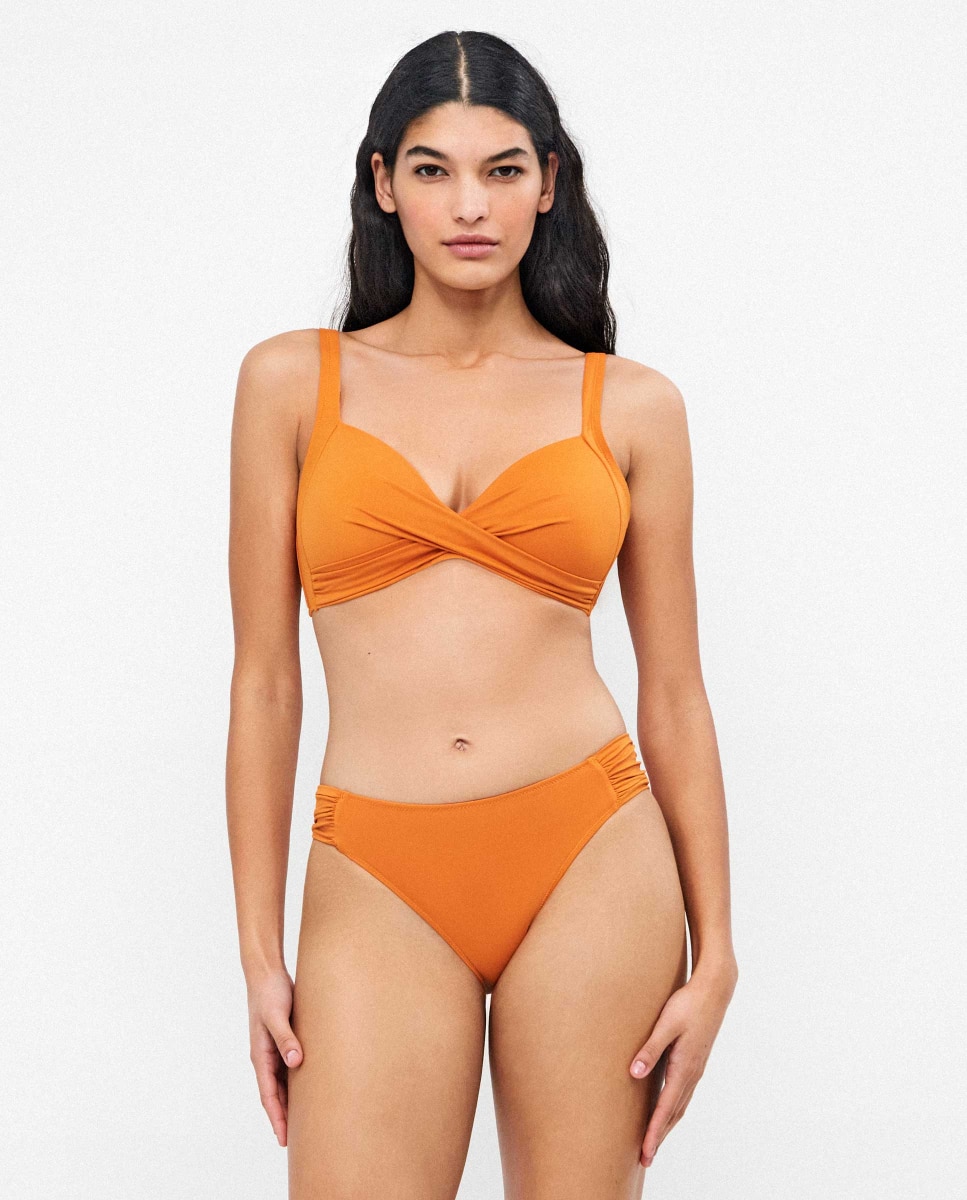 Top Biquíni Capacidade sem Aro e com Foam Laranja-2