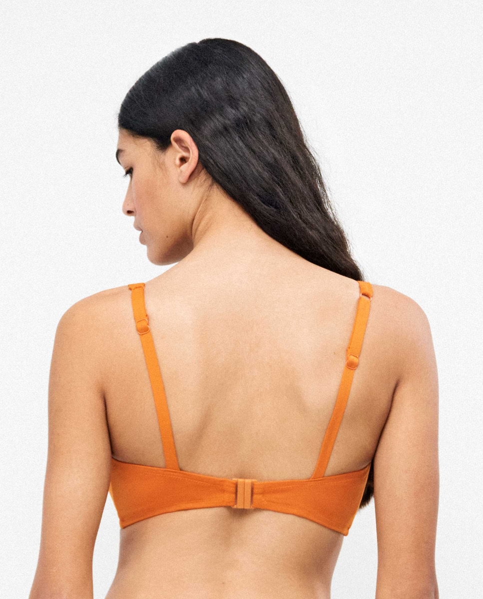 Top Biquíni Capacidade sem Aro e com Foam Laranja-3