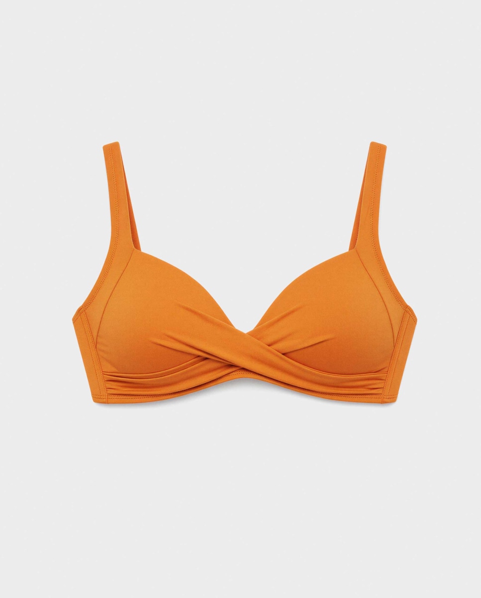 Top Biquíni Capacidade sem Aro e com Foam Laranja-5