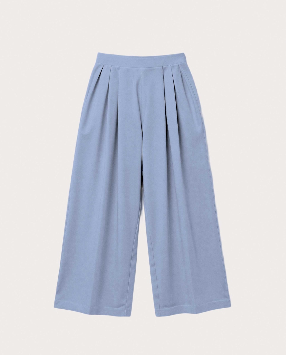 Leggings Desportivas Compridas e Largas Azul-celeste-5