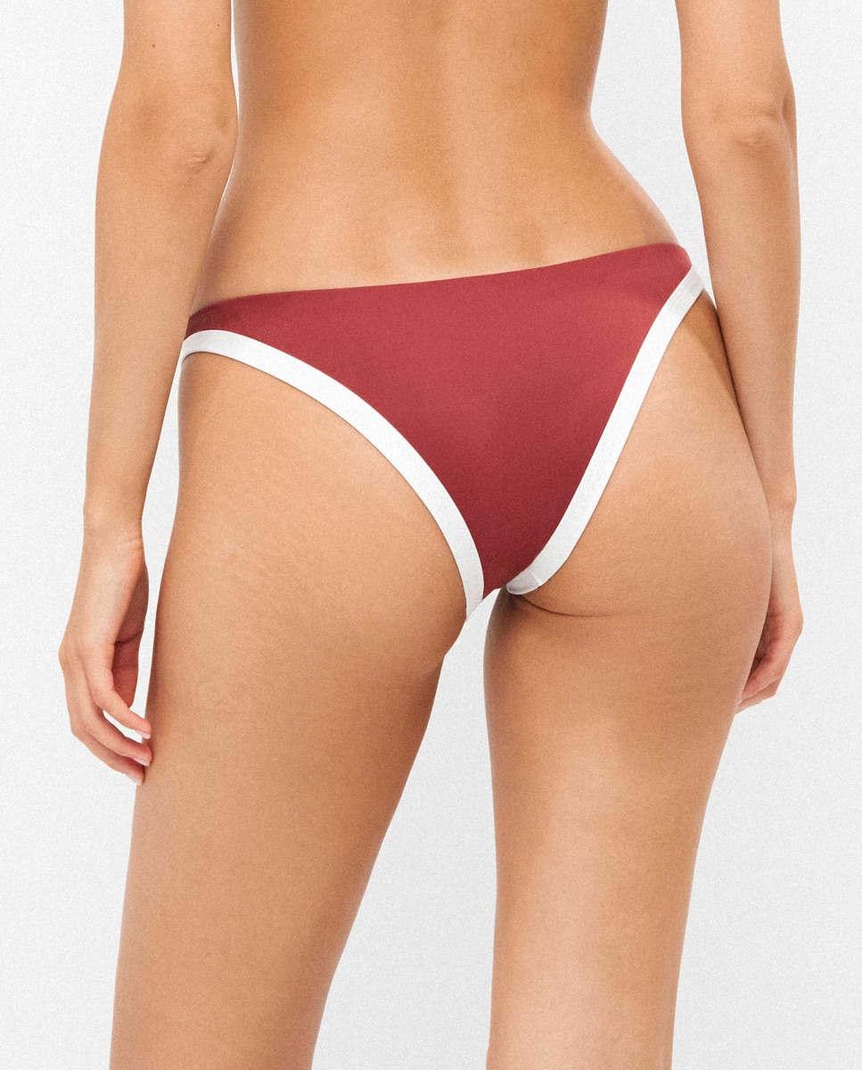 Cueca Biquíni Brasileira com Corte em V Bordeaux-3