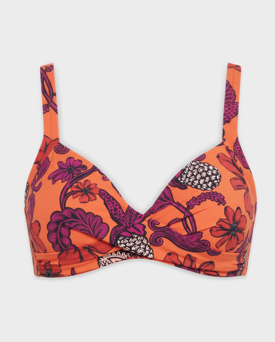 Top Biquíni Capacidade sem Aro com Foam Multicolor-5