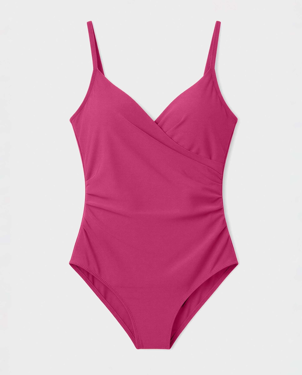 Fato de Banho Efeito Control e Plus Size com Aro e Foam Roxo-5