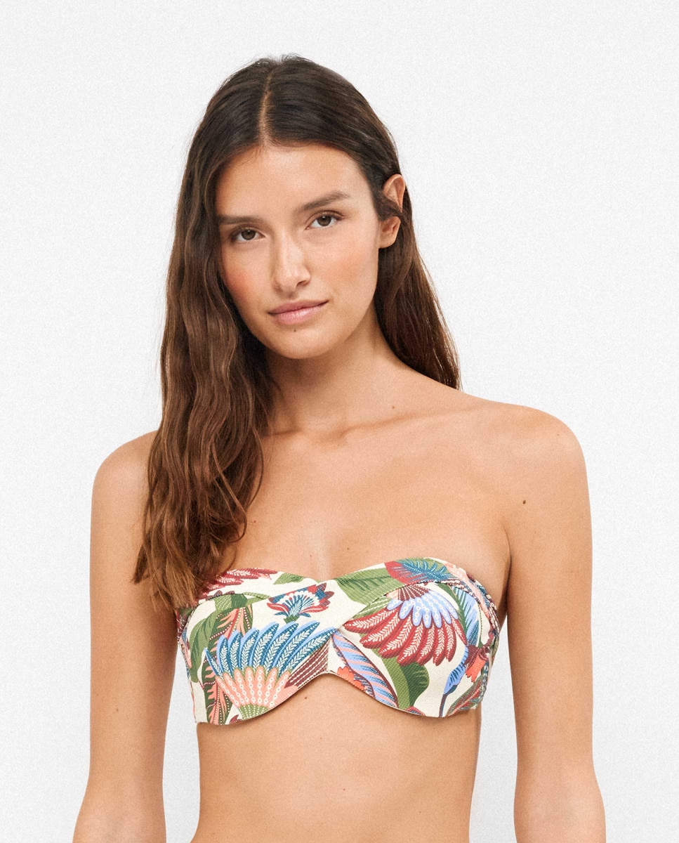 Imagem 0 de Top Biquíni Bandeau com Aro e Foam