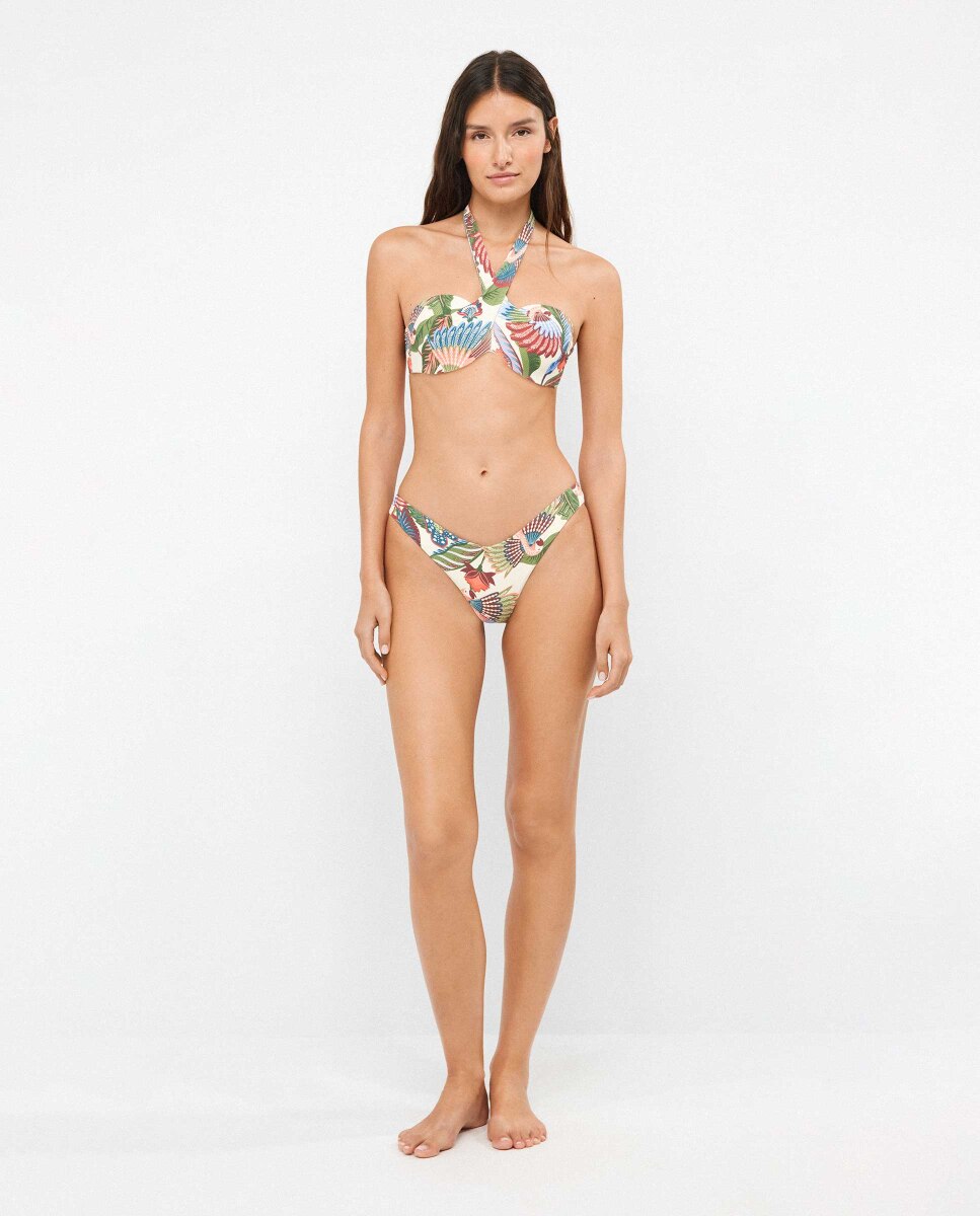 Top Biquíni Bandeau com Aro e Foam Multicolor-4
